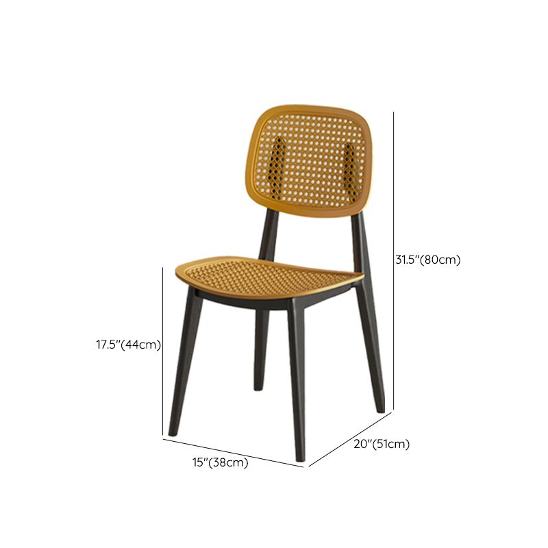 Dining Room Contemporary Plastic Open Back Dining Side Chair