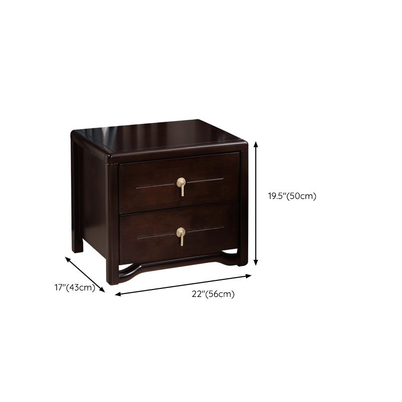 Traditional Drawer Storage Accent Table Nightstand 2 Drawers Bed Nightstand