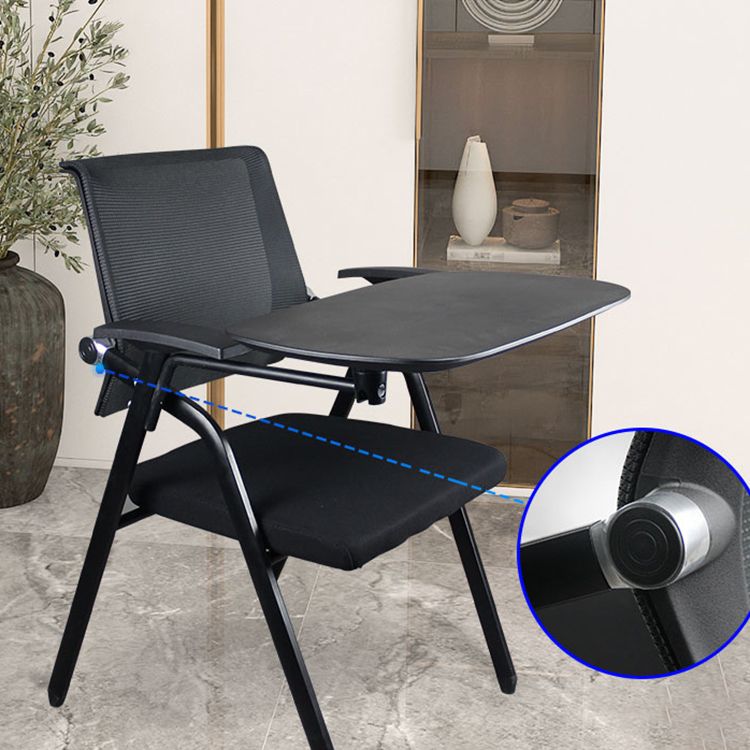 Mesh Mid Back Conference Chair Contemporary Ergonomic Fixed Arms Chair