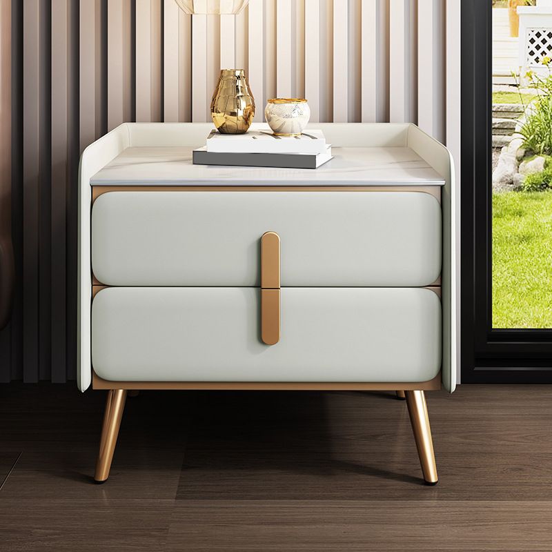 Solid Wood Accent Table Nightstand Modern Night Table with Legs