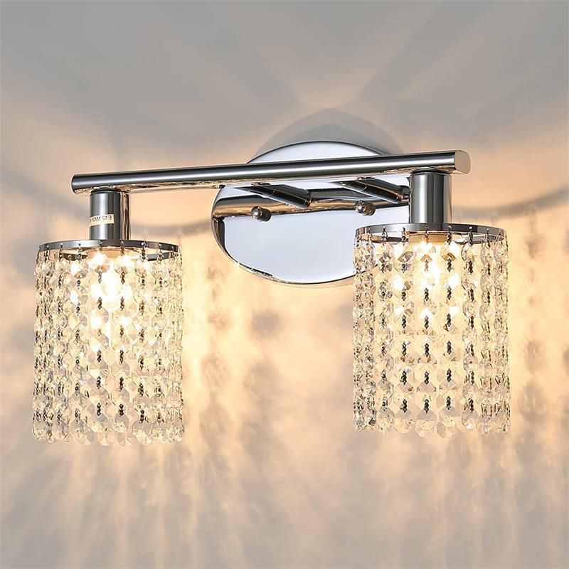 2 / 3 / 4 - Light Crystal Bath Sconce in Clear Traditional Bathroom Vanity Lighting