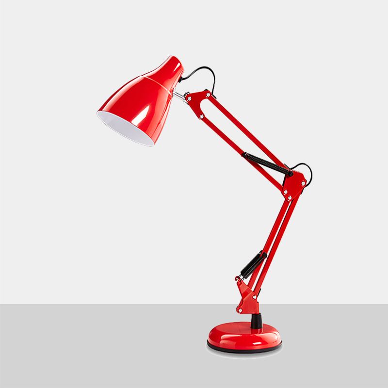 Lampe de bureau à tâches multi-arguments noir / blanc avec une nuance à cône de style moderne 1 éclairage de tâche métallique léger pour la salle d'étude