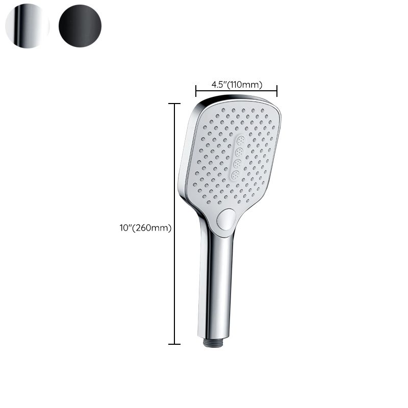 Contemporary Fixed Shower Head Square Supercharged Shower Head Combo