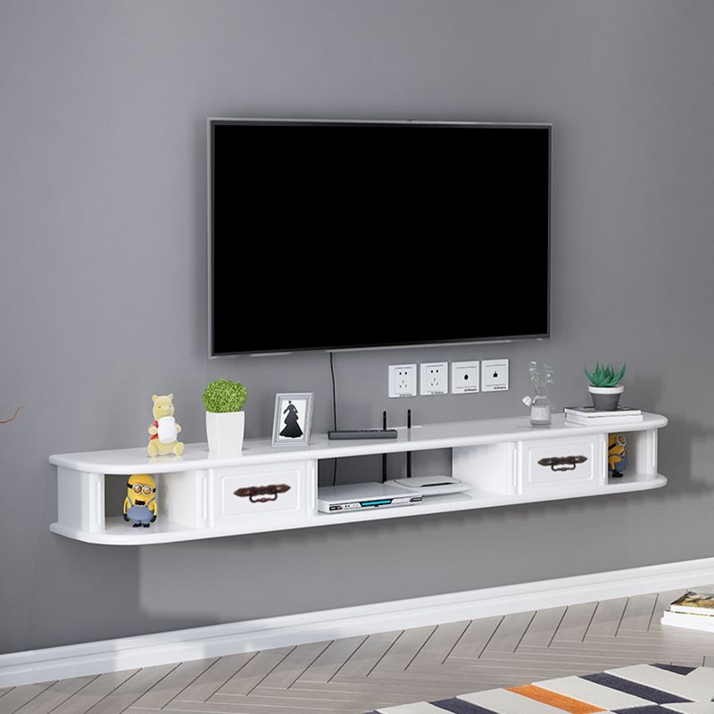 Modern Wall-mounted TV Stand Engineered Wood TV Cabinet with 2 Drawers