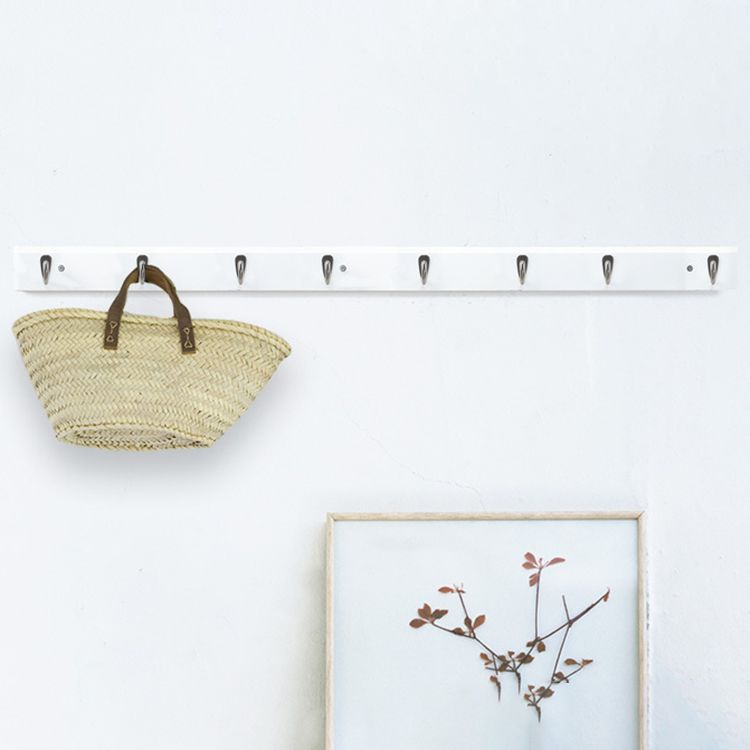 Modern Wooden Coat Hanger Wall-Mounted Hooks Hall Tree Coat Rack