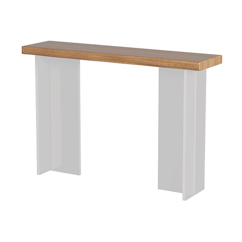 32.67" High Solid Wood Scratch Resistan Console Table Acrylic Frame Accent Table