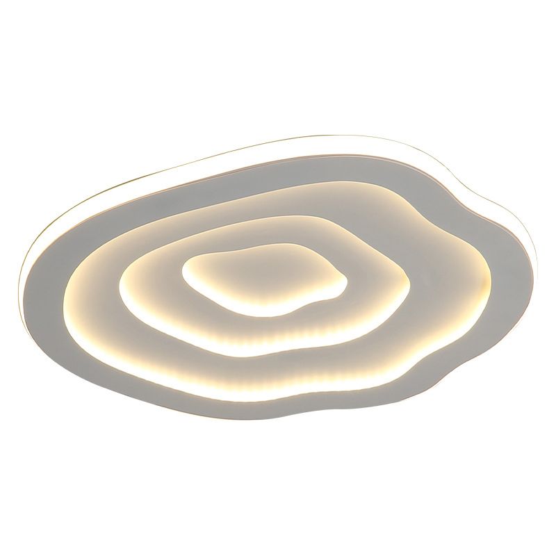 Ripples Shape Flush Mount Modern Style Acrylic 1 Light Flush Light in White