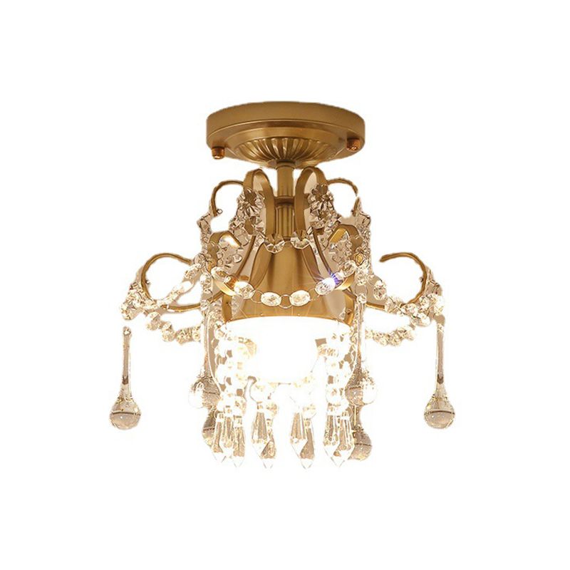 Creative Crystal Ceiling Light Household Flush Mount Light Fixture for Bedroom