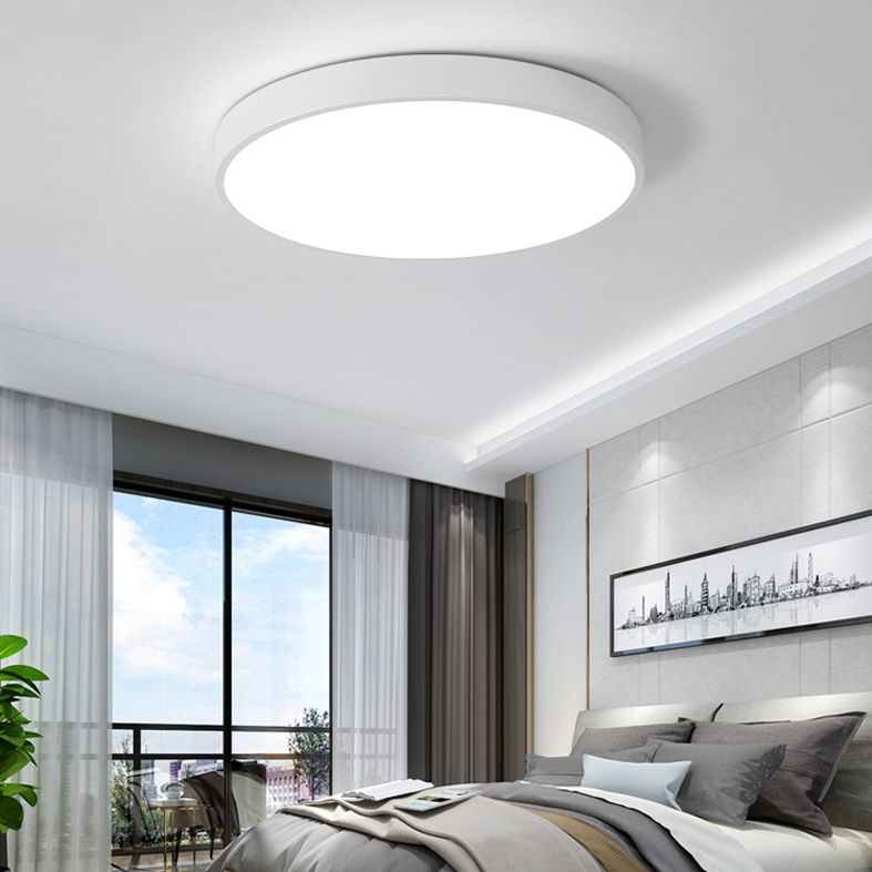 Nordic Macaron Metal LED Ceiling Flushmount with Acrylic Shade for Children's Room