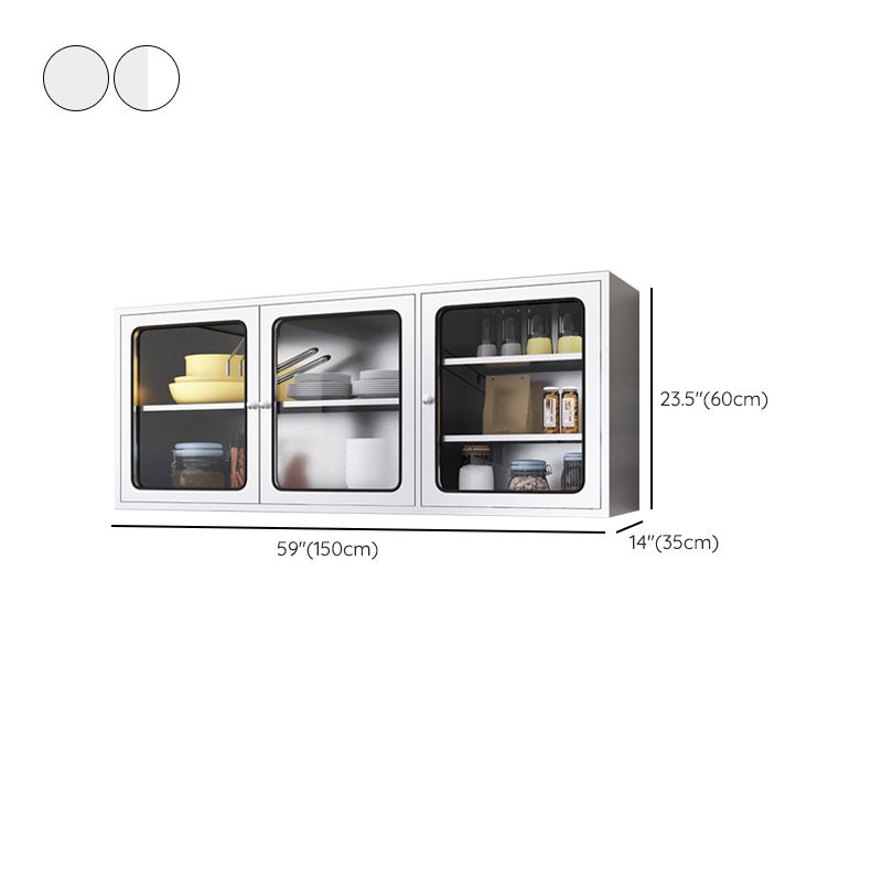 Contemporary Display Stand Stainless Steel Hutch Cabinet for Dining Room