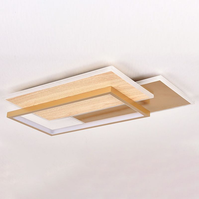 Contemporary Flush Light Rectangular LED Ceiling Lighting for Living Room