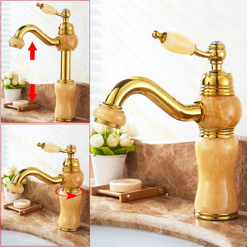 Glam Vessel Sink Faucet Lever Handle Low Arc Vessel Sink Bathroom Faucet