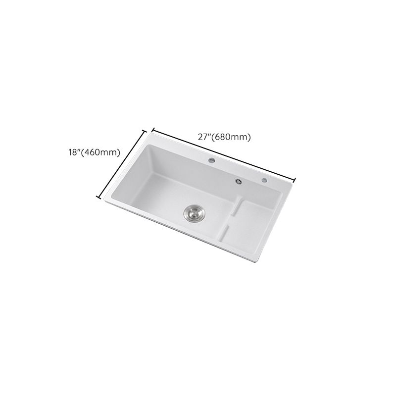 Kitchen Ceramic Sink Rectangular Anti-spill Pull-out Faucet Ceramic Sink