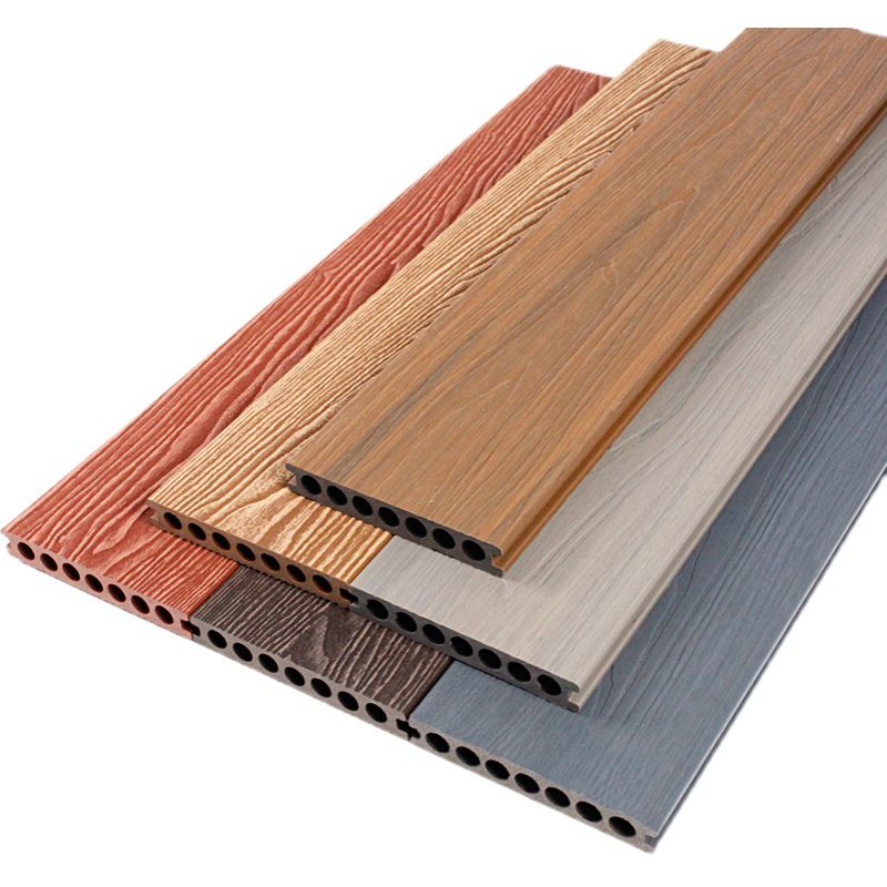 Rectangle Nailed Deck Plank Outdoor Patio Composite Flooring Plank