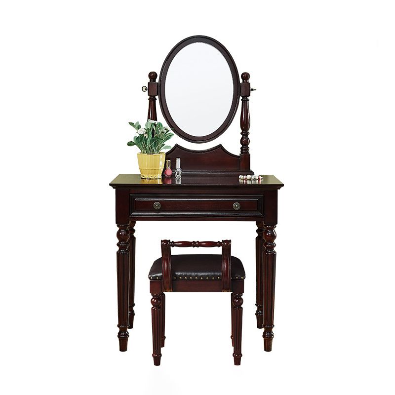 Traditional Style Solid Wood with Drawers White/dark Coffee/walnut Dressing Table