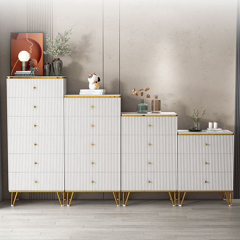 White  Accent Chest 15.74" Wide Chest with Drawers, Water Resistant