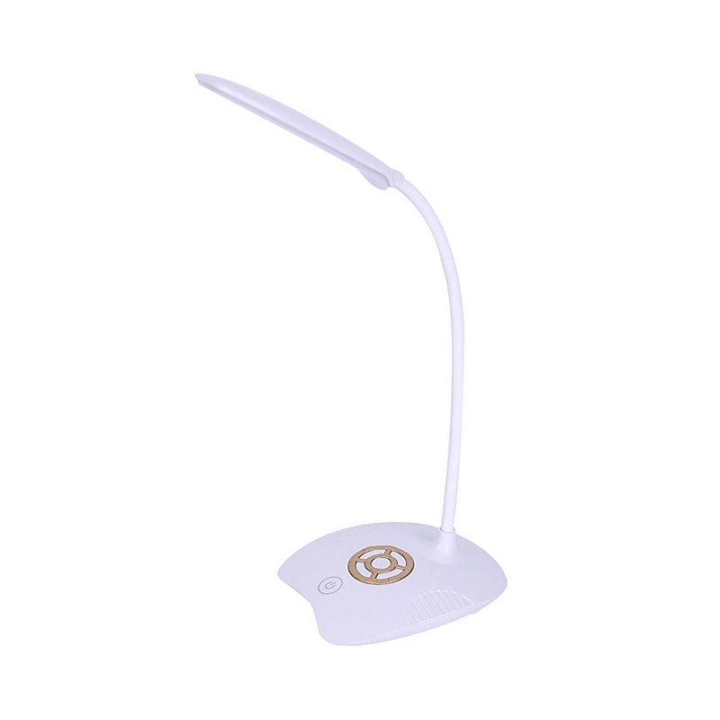 Silicone manguera ajustable escritorio de pie lámpara de mesa sensible al tacto LED moderno para estudio, rosa/dorado