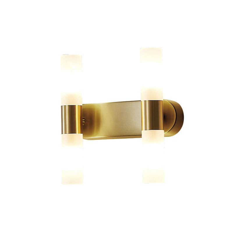 Modern Unique Shape Wall Mounted Light Sconce Light Fixture in Gold for Washroom