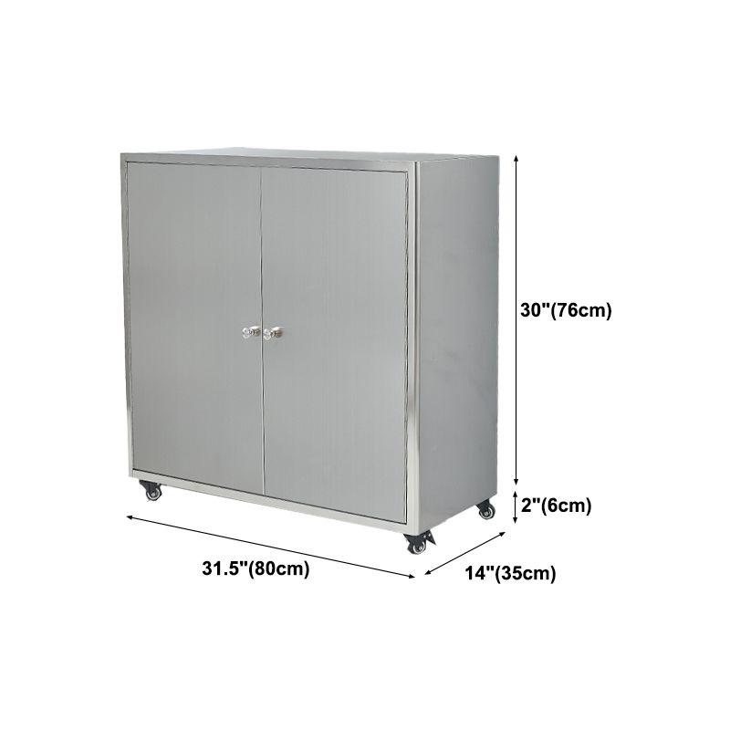 Stainless Steel Sideboard Cabinet Modern Server Cabinet with Storage for kitchen