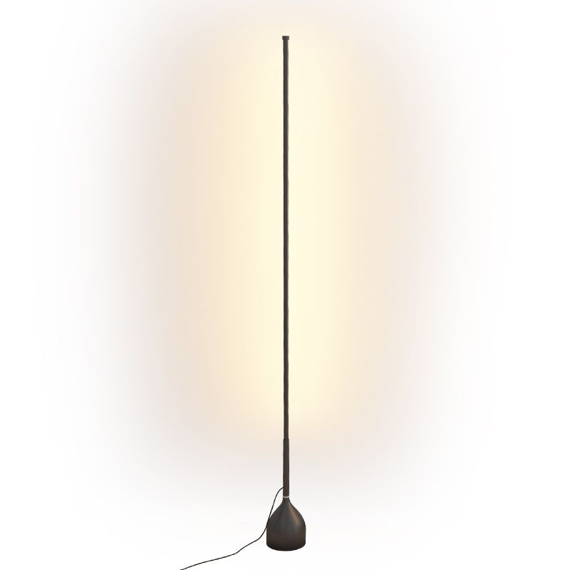 Modern Floor Light Strip Shape LED Floor Standing Lamp with Silica Gel Shade for Bedroom