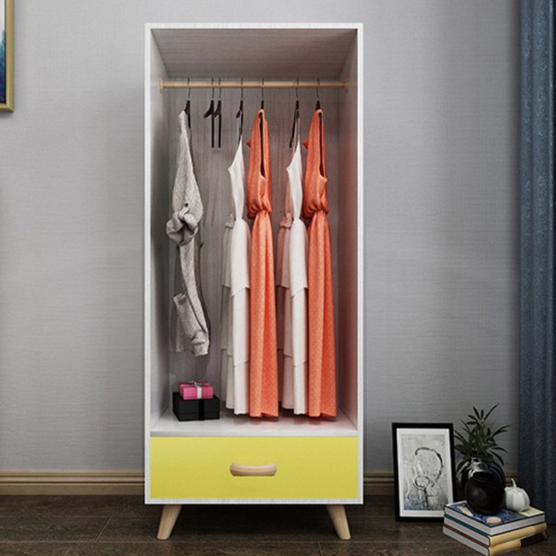 Contemporary Bedroom Armoire with Garment Rod Wooden Youth Armoire