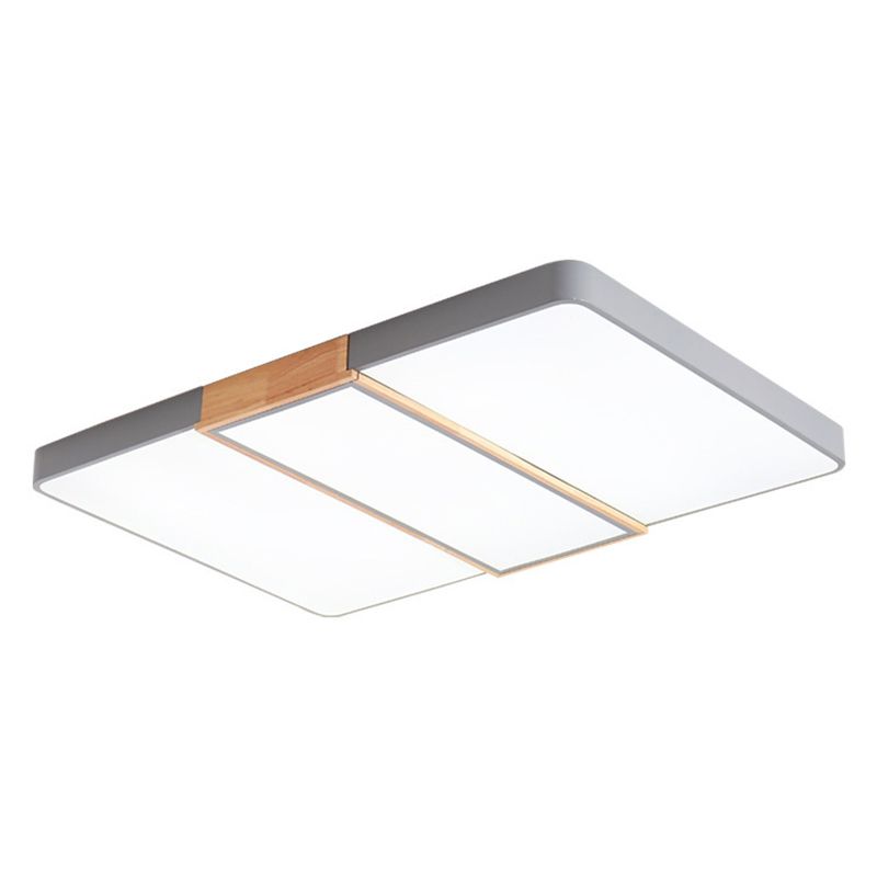 Colorblock Rectangular Flush Mount Lighting Nordic Acrylic Living Room LED Ceiling Lamp