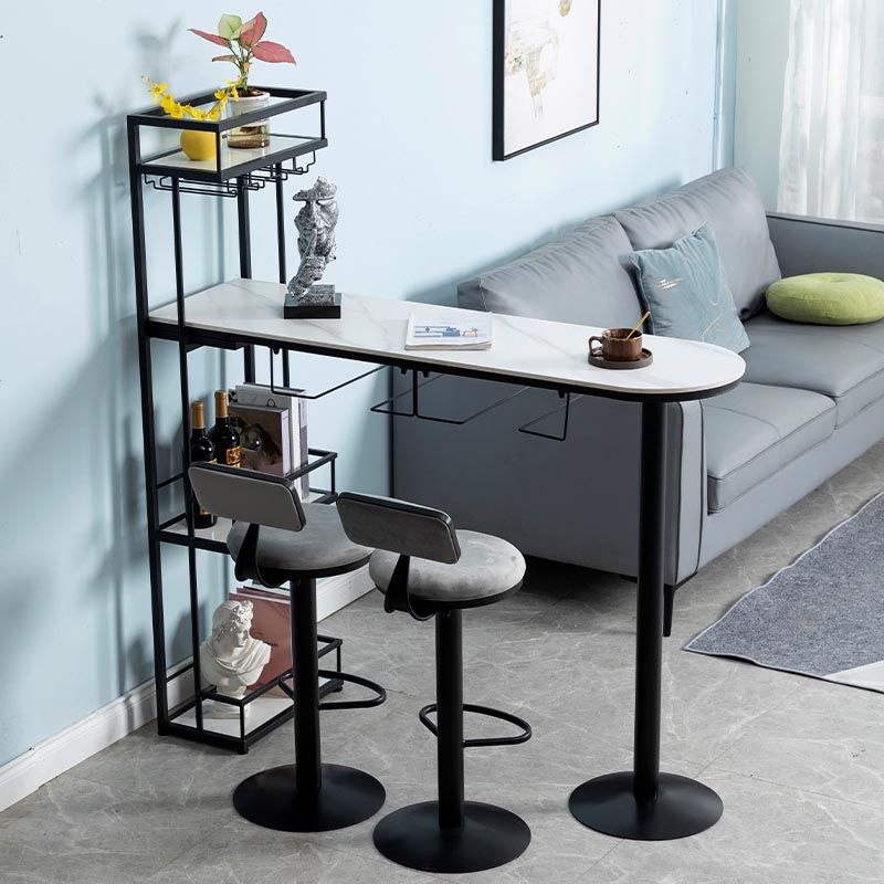 Indoor Modern Style Bar Table 42-inch Height Stone Top Bistro Table