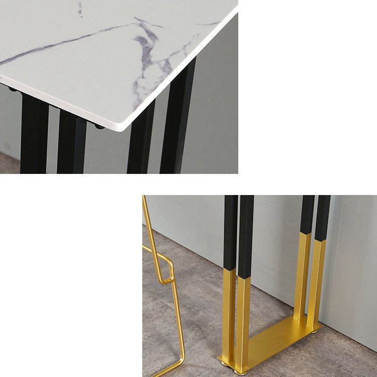 Contemporary Bar Counter Table Rectangle Sintered Stone Table for Home