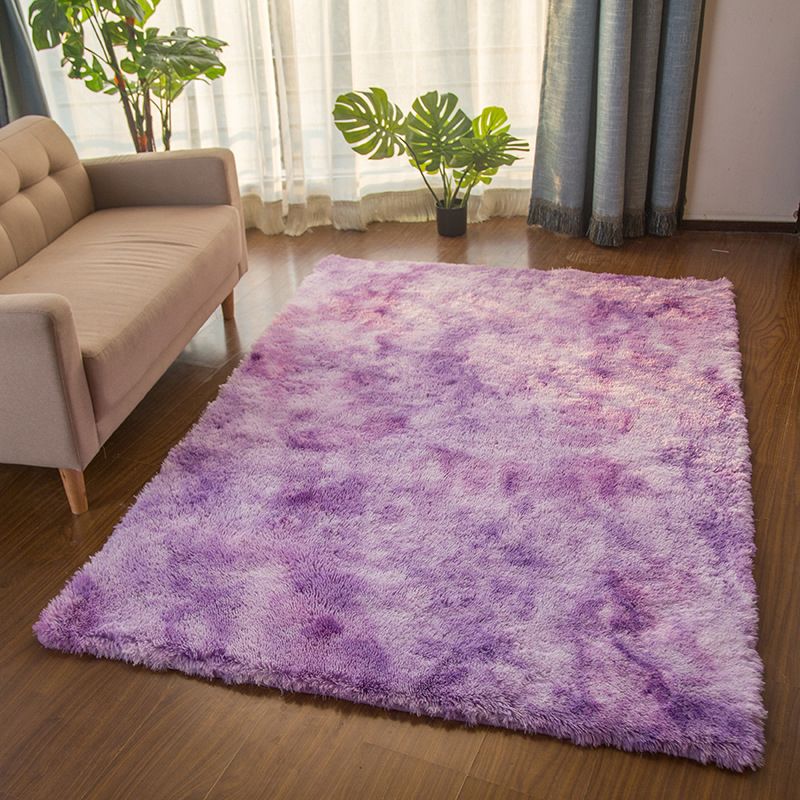 Multi Color Plain Rug Fluffy Scandinavian Carpet Pet Friendly Washable Rug for Great Room