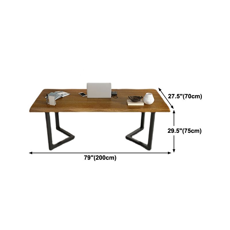 Home Office Work Table Solid Wood Modern Free Form Writing Desk