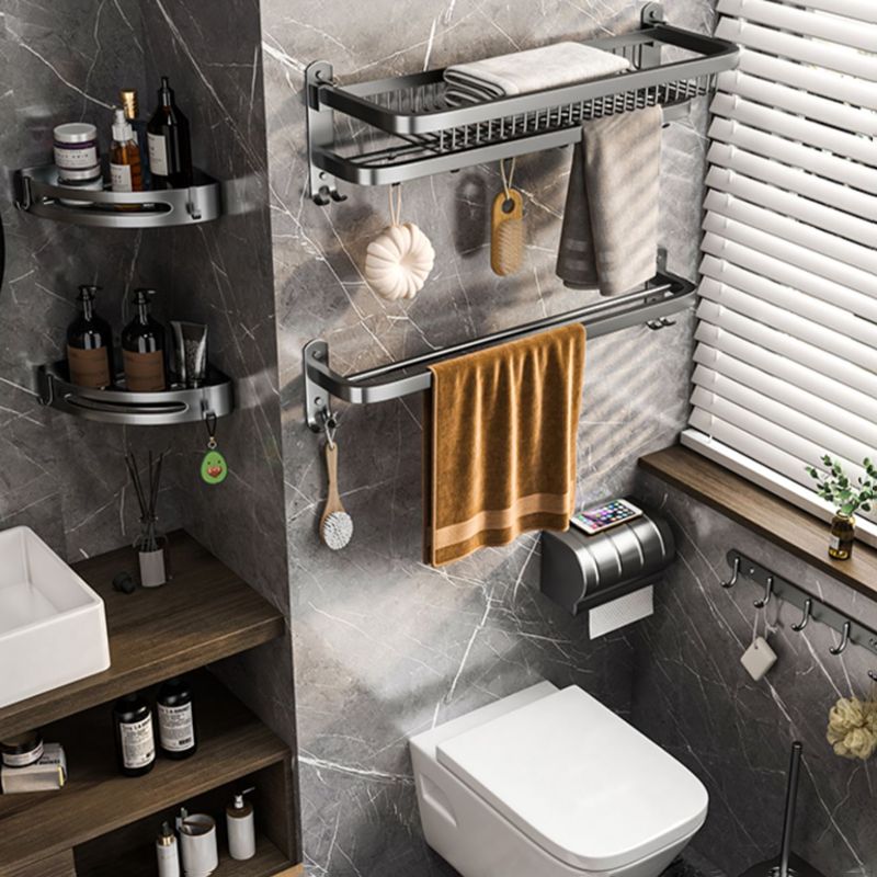 Modern Grey Bathroom Accessory Set  Bath Shelf Bath Hardware Set