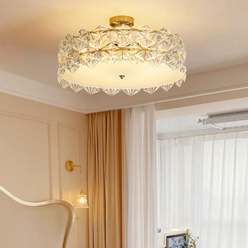 Creative Ceiling Light Modern Glass Flush Mount Light Fixture for Sitting Room