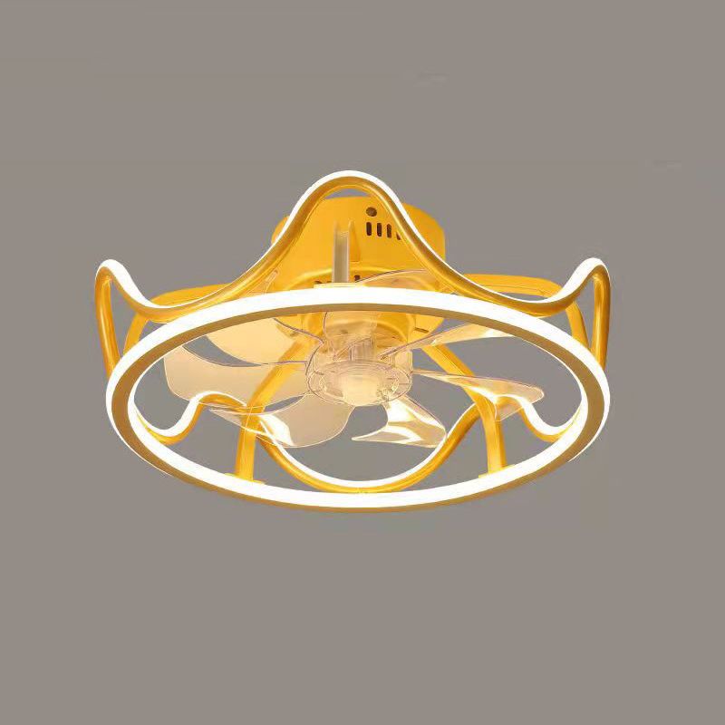 Ceiling Fan Lamp Nordic Style LED Ceiling Mounted Light for Bedroom