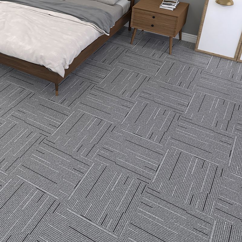 Scratch Resistant Plastic floor Rectangular Fabric Look Square Edge Floor