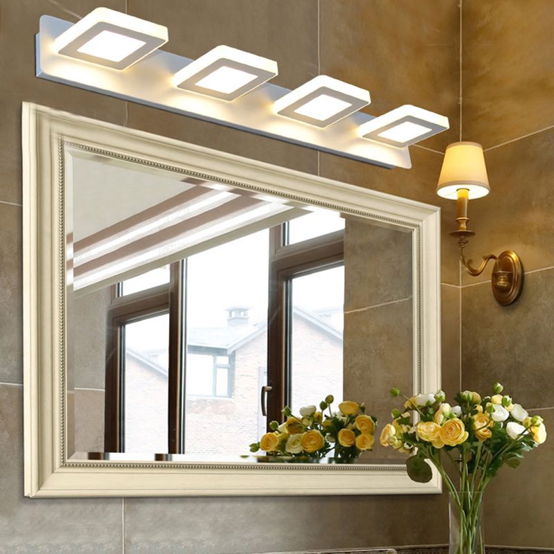 Luz de espejo múltiple estilo moderno de tocador de estilo simple para el baño