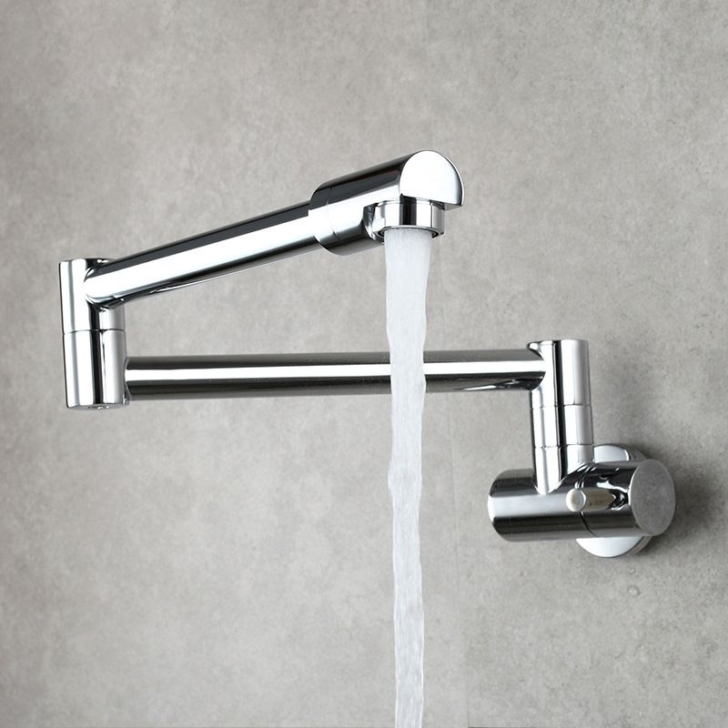 Modern Pull down Faucet One Handle Wall-mounted Pot Filler Low Profile 1-Hold Filler