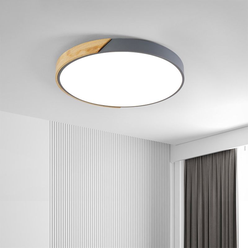 Geometric Flush Light Fixtures Modern Style Metal 1 Light Flush Mount Lighting