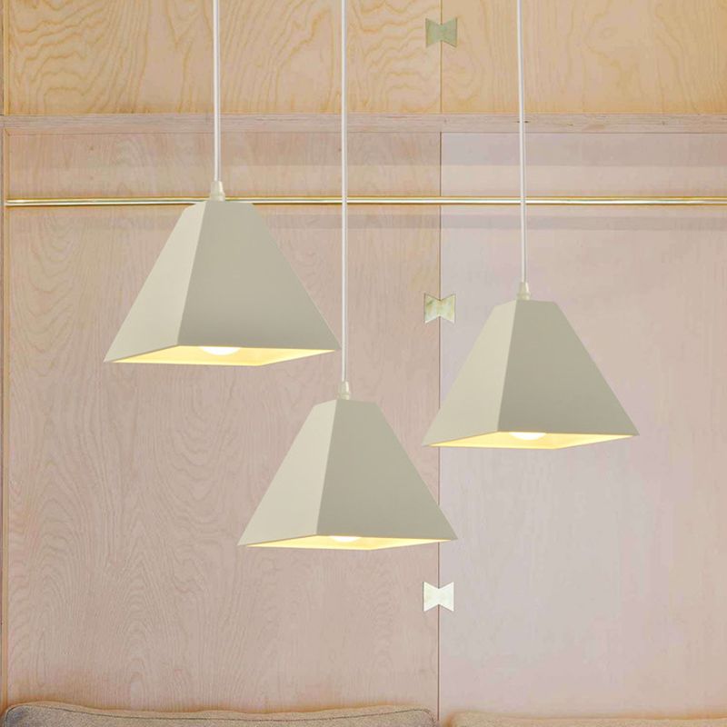 Industrial Style Geometric Shape Pendant Lighting Metal Pendant Light for Bedroom