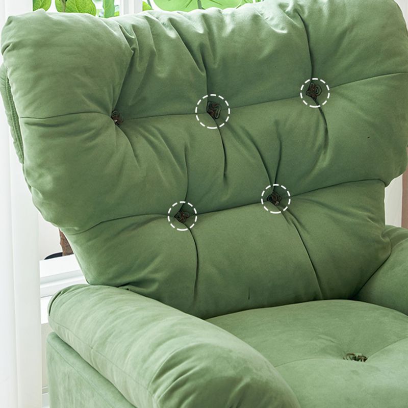 Solid Color Microsuede Recliner Chair Metal Frame Standard Recliner Chair with Tufted Back