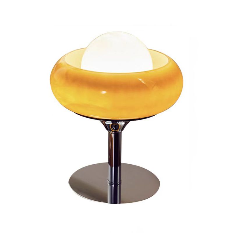 Contemporary Style Unique Shape Table Lamp Glass 1-Light Nightstand Lamp