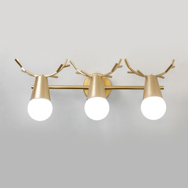 Unique Shape Wall Light Fixture Modern Wall Mounted Lighting in Gold