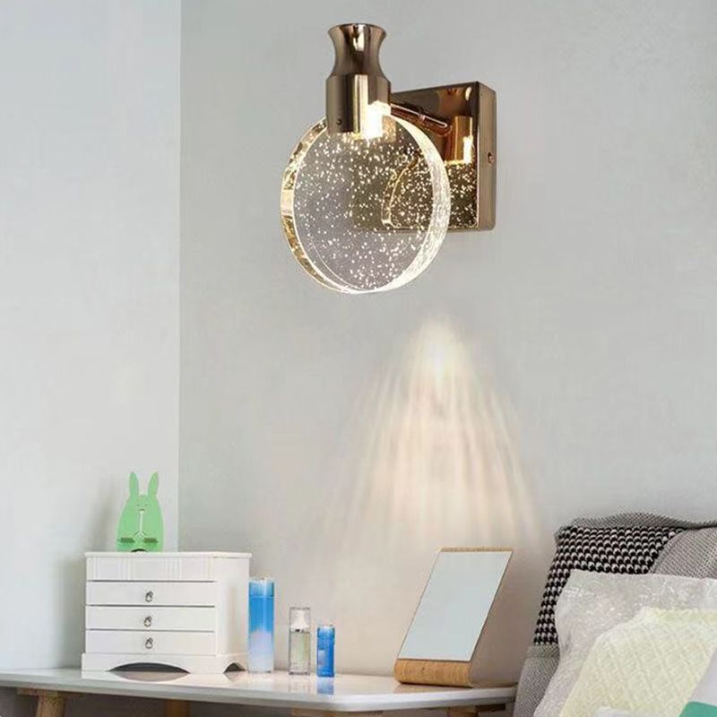 Contemporary Style Round Vanity Lighting Ideas Metal 1 Light Vanity Sconce