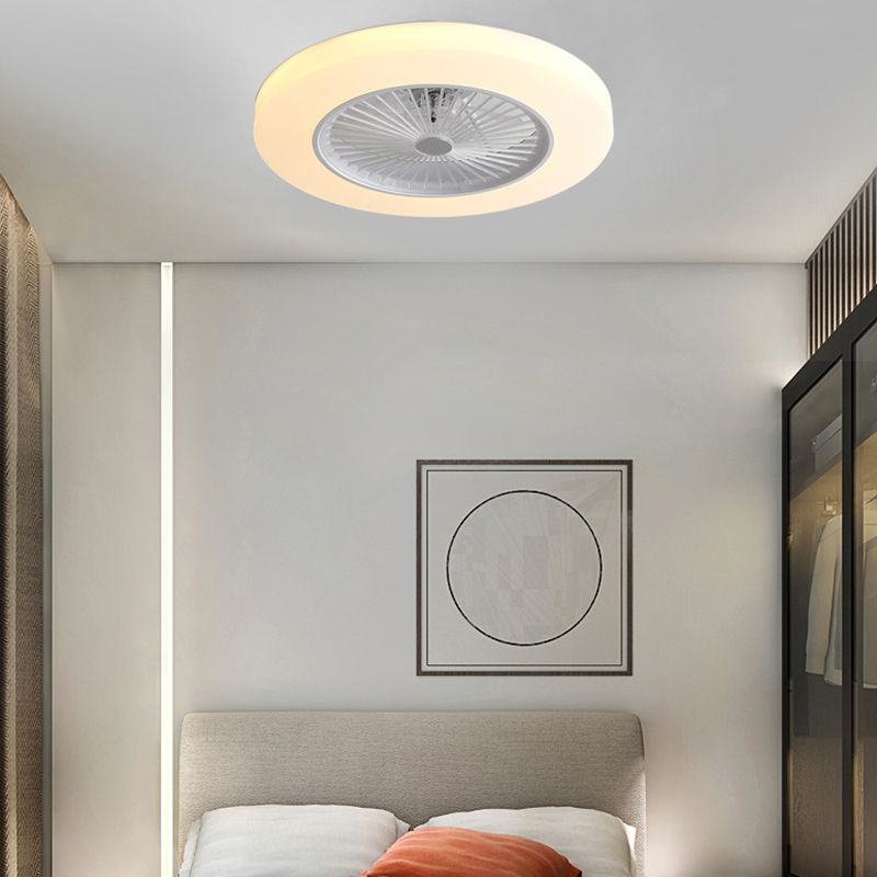 Metal Ceiling Fan Light Modern Style 1 Light Ceiling Fan Lighting for Living Room