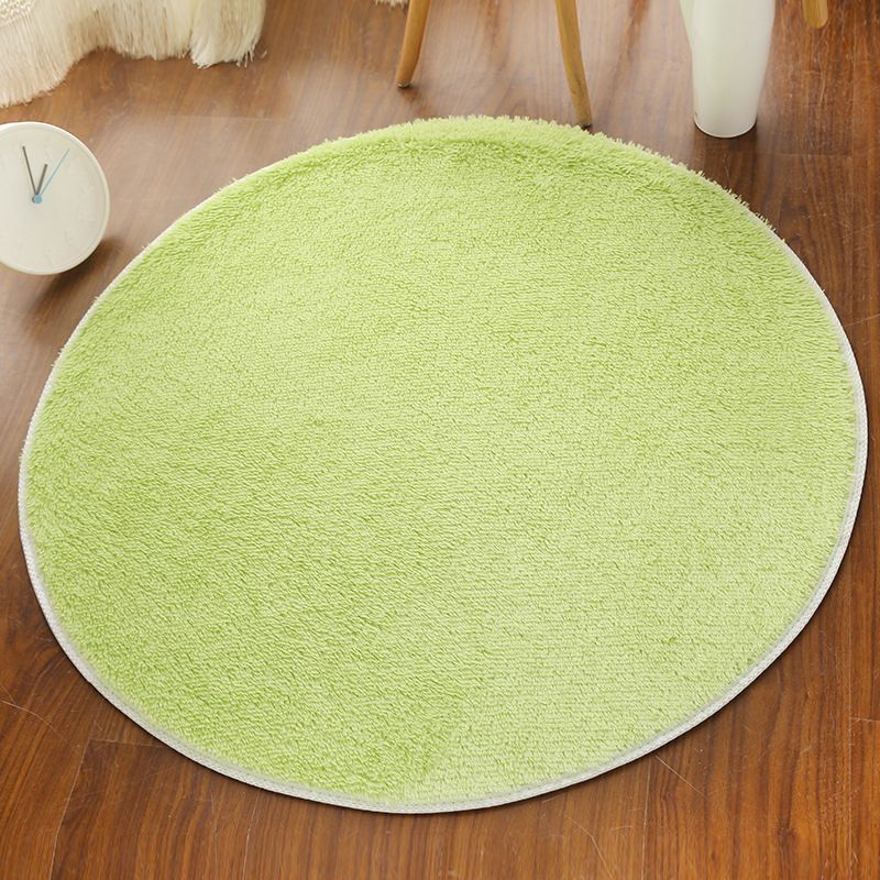 Multi Colored Comfort Rug Polypropylene Solid Color Carpet Non-Slip Backing Pet Friendly Washable Rug for Bedroom