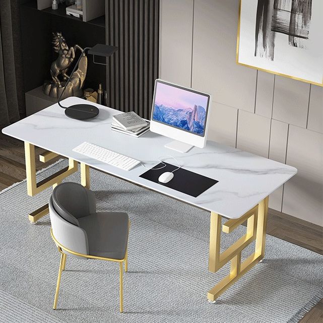 Rectangular Home Office Writing Desk Industrial Style Sled Office Desk