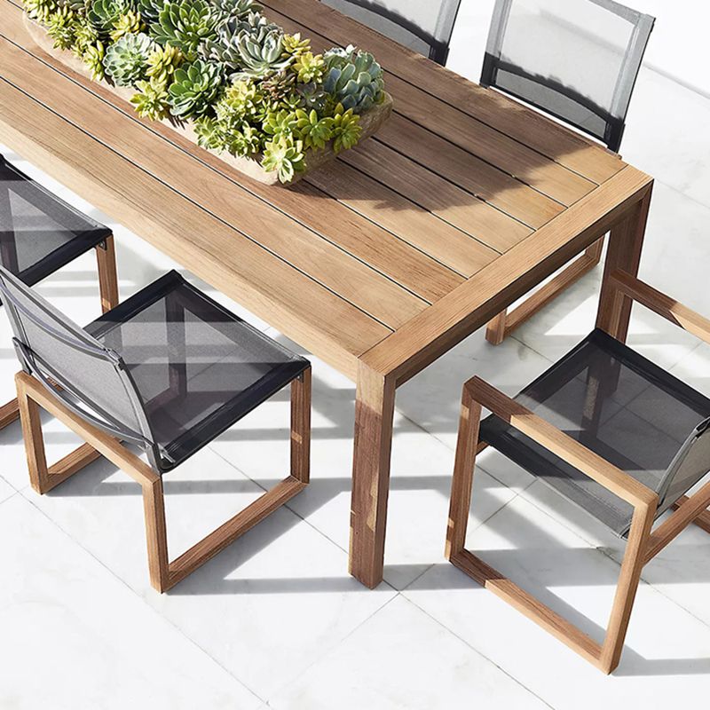 Water Resistant Dining Table Contemporary Style Outdoor Dining Table