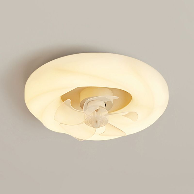 Nordic Style Ceiling Fan Lamp Round Shape Ceiling Fan Light for Children's Room