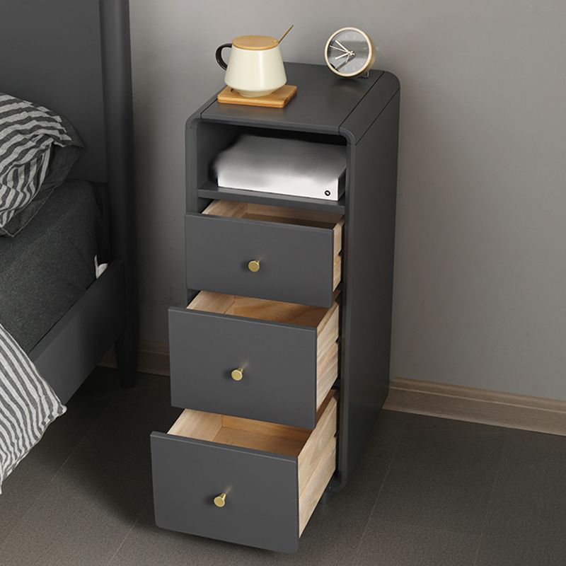 29" H Drawer Storage Nightstand Modern Solid Wood Legs Included Night Table