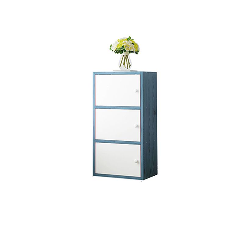 Contemporary Rectangle Wooden Accent Cabinet with Doors Storage Cabinet