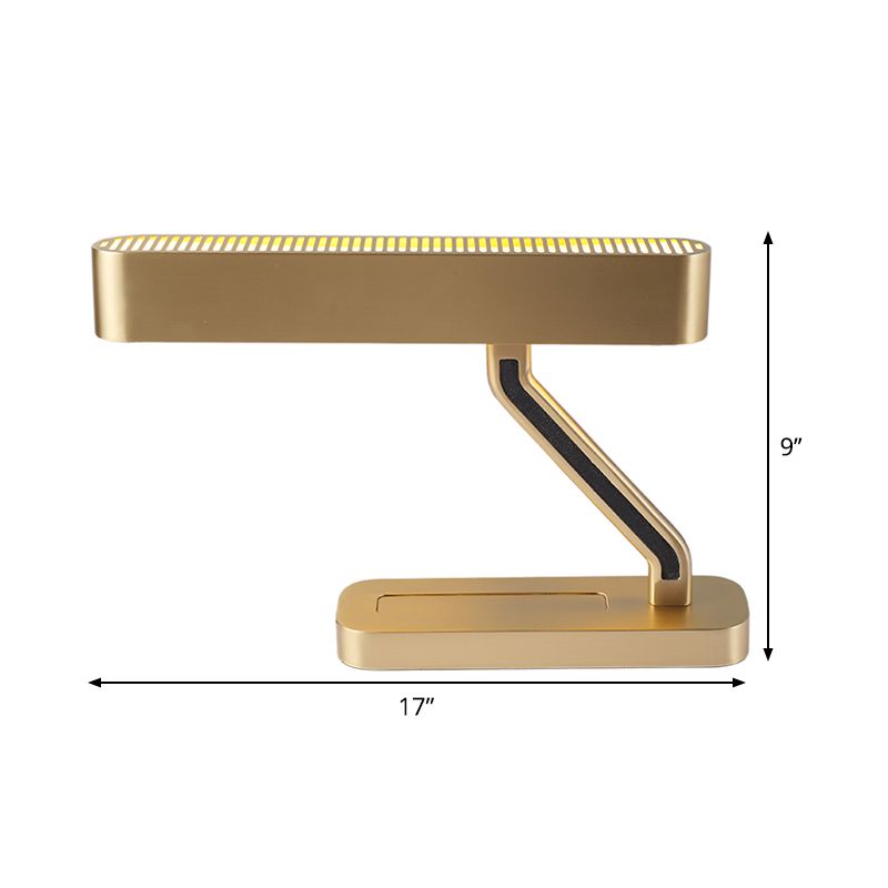 Éclairage de table de nuit géométrique en or